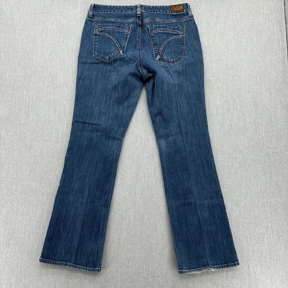 Eddie Bauer Jeans Womens 12R Blue Curvy Bootcut Mid Rise Stretch Denim Classic - Picture 3 of 6